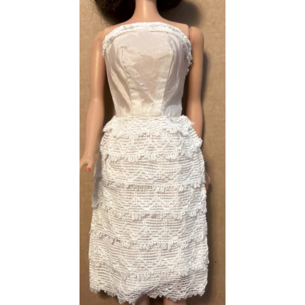 Vintage Barbie White SATIN LACE RECEPTION Dress NO DOLL💕